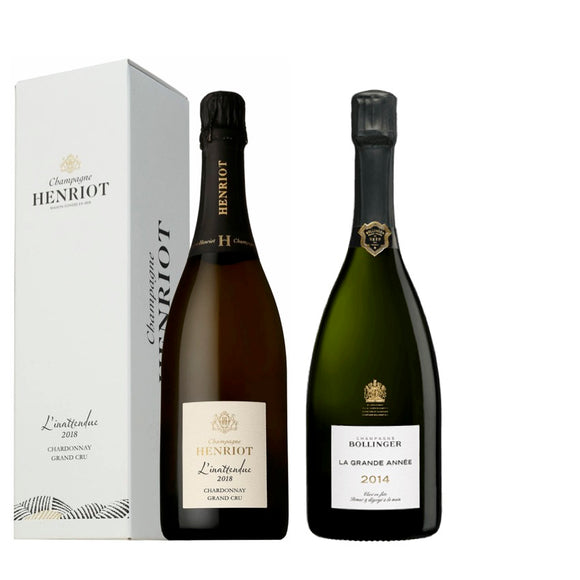 【福袋セット】2015 グラン・ダネ / ボランジェ & 2018 リナタンデュ シャルドネ グラン・クリュ / アンリオ *箱付き　シャンパーニュ2本セット