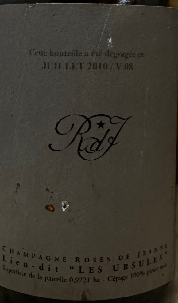 NV (08)レ・ズルシュル / ローズ・ド・ジャンヌ (セドリック・ブシャール) *ラベルに傷あり