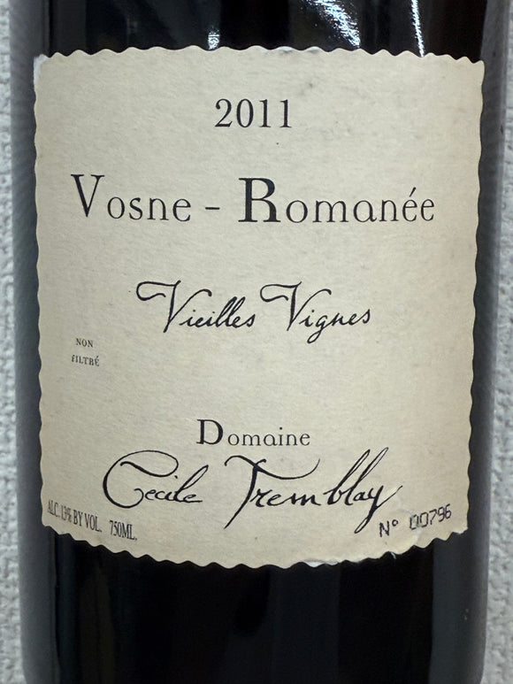 2011 ヴォーヌ・ロマネ V.V. / セシル・トランブレイ【ラベルスレあり】