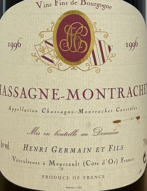 1996 シャサーニュ・モンラッシェ ルージュ / アンリ・ジェルマン