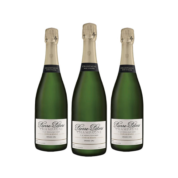 【3本セット】NV キュヴェ・ド・レゼルヴ ブリュット ブラン・ド・ブラン グラン・クリュ / ピエール・ペテルス